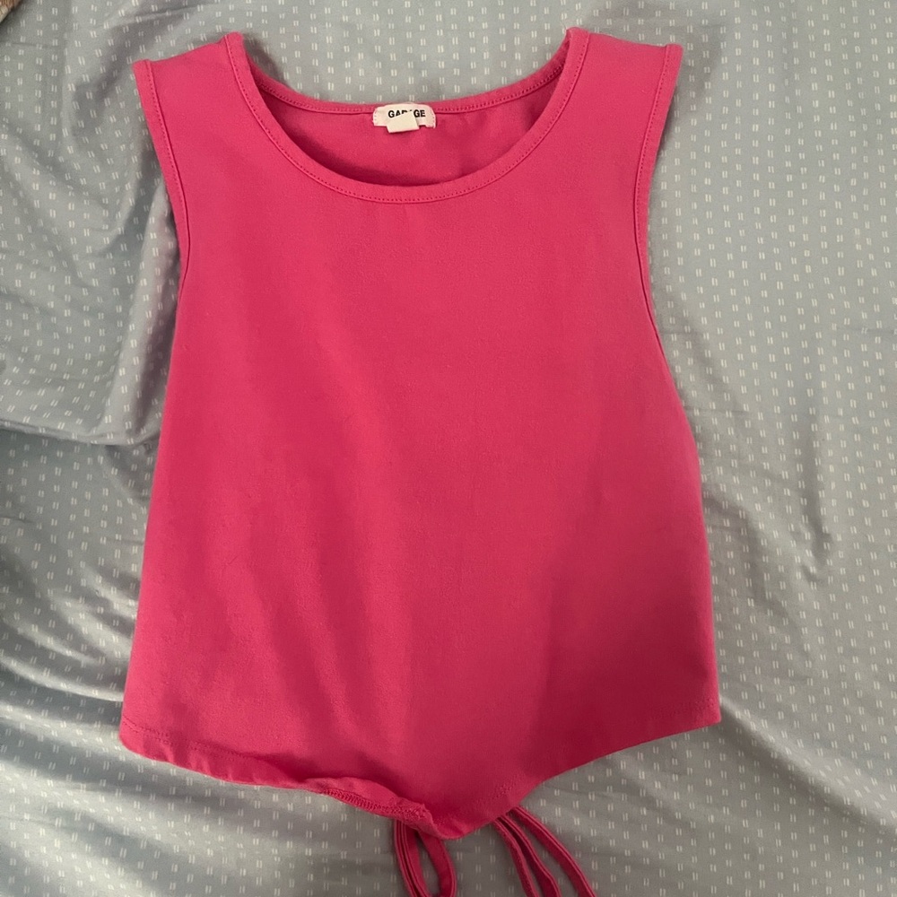 garage tank top with a open back